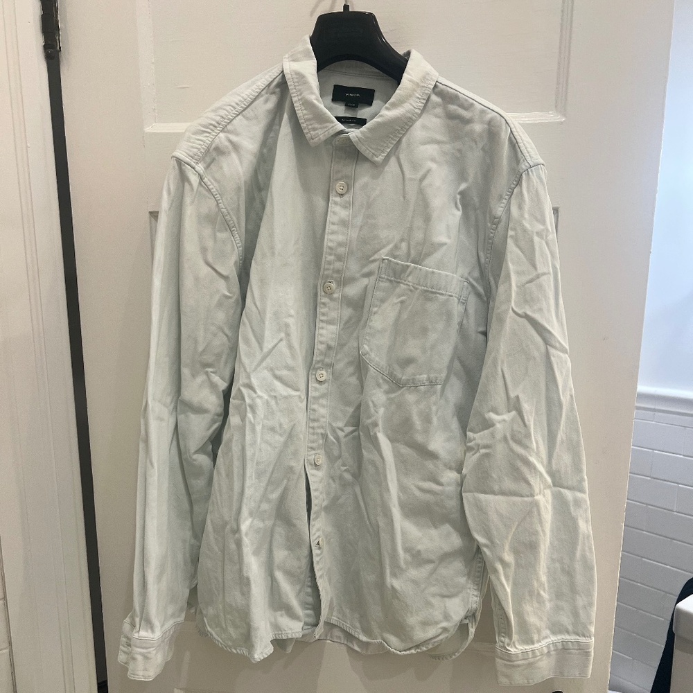 Vince: Men's XL pale blue cotton button down